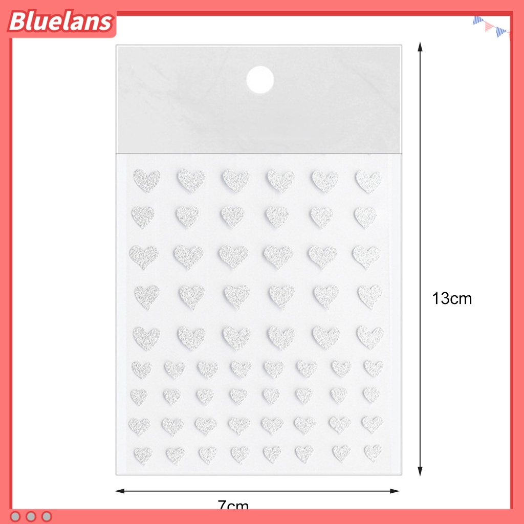 [BLM] Stiker Hati Mengkilap Gambar Hidup DIY Aneka Bentuk Flash Silver Nail Art Sticker Untuk Wanita