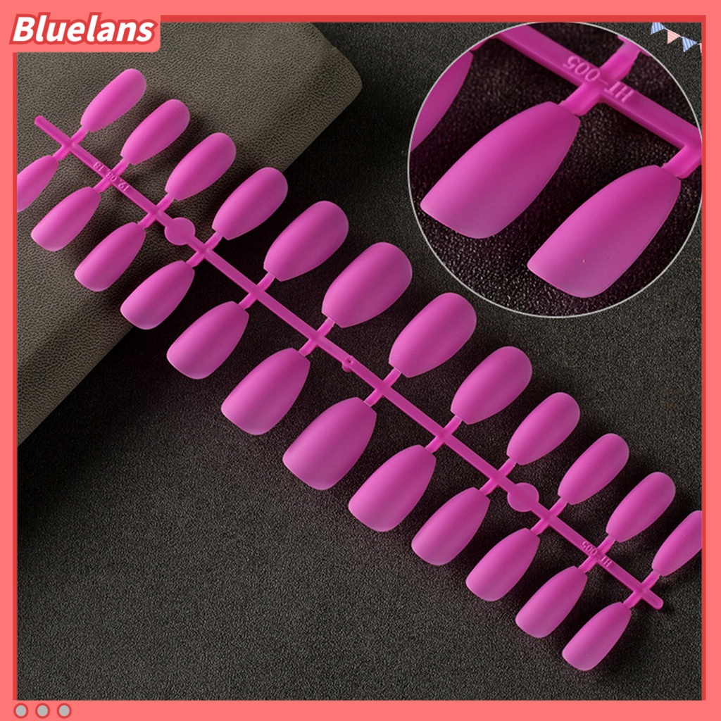 [BLM] 24pcs Kuku Palsu Ultra-Tipis Yang Dapat Dilepas Tekstur Matte Warna Hidup Tidak Dapat Pecah Dipakai Tekan Pada Kuku Palsu DIY Manicure Tools Perlengkapan Kuku