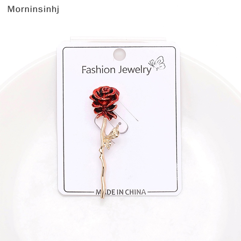 Mornin Bros Mawar Sederhana Elegan Kreatif Korsase Fashion Bros Pin Cahaya Perhiasan Gaun Aksesoris Untuk Wanita Hadiah Pesta id