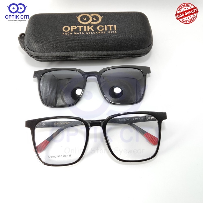 Frame Kacamata Pria Clip On Kotak Besar Citi Eyewear 2190 Clip On Original