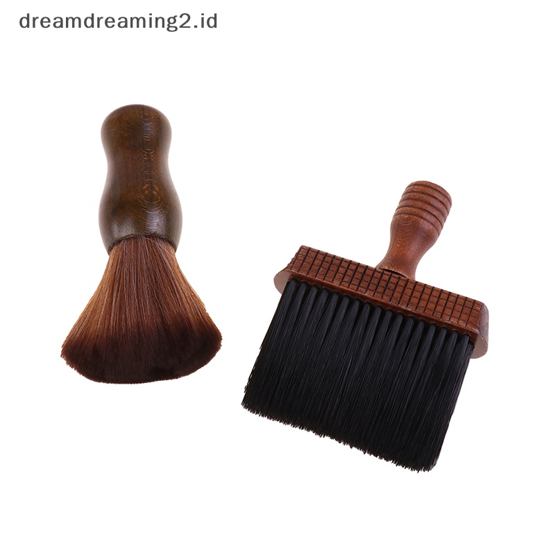 (drea) 1pc Profesional Leher Sikat Kain Lap Wajah Barber Hair Clean Lembut Sikat Rambut Hitam //