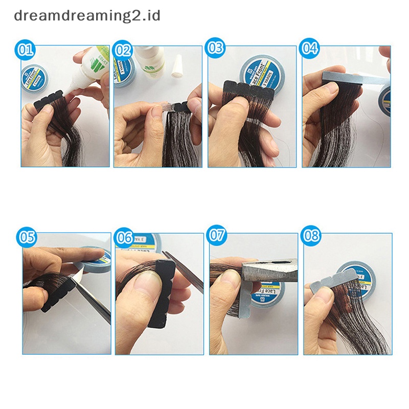 (drea) 3yard wig Renda Depan wig Pita Dua Sisi Untuk wig Ekstensi Rambut //