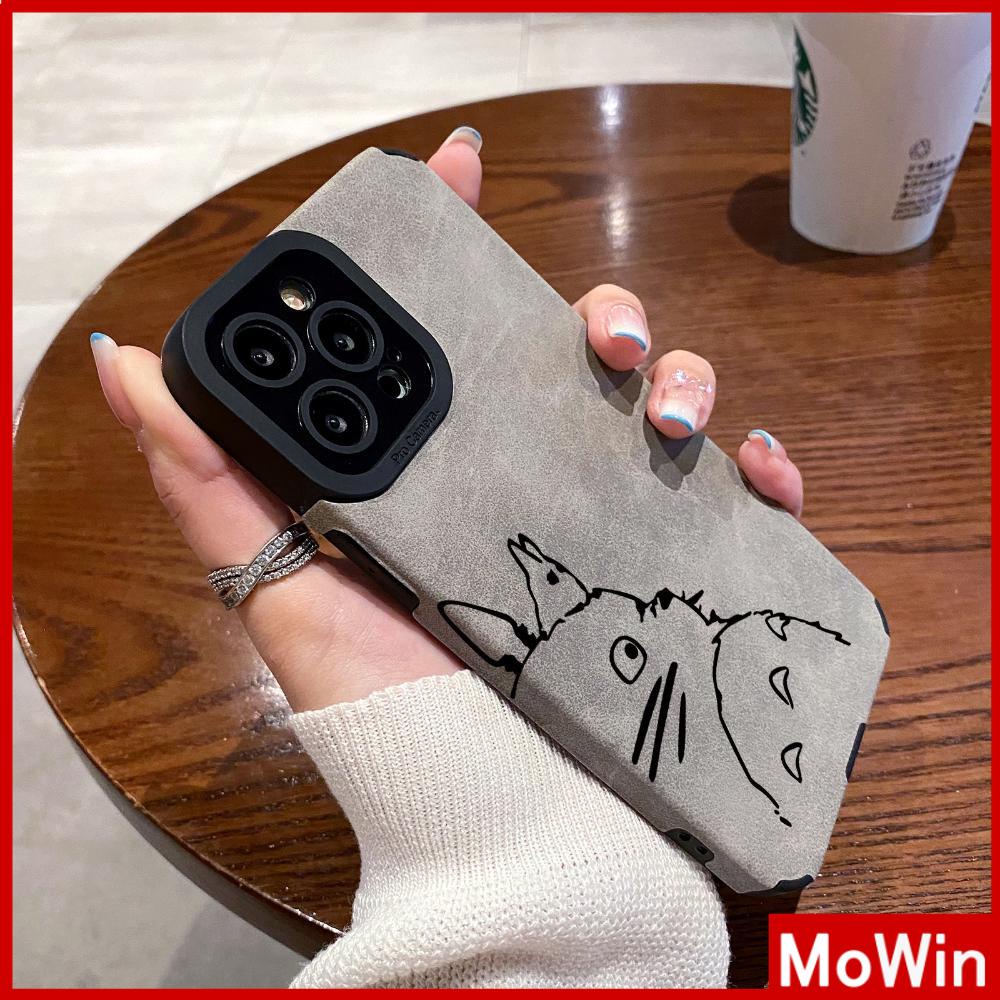 Case iPhone 14 Pro Max iPhone Case Murid Patch Suede Tahan Guncangan Penutup Kamera Perlindungan Lucu Tongkat Totoro Kompatibel dengan iPhone 13 Pro max 12 Pro Max 11 xr xs max 7 8Plus