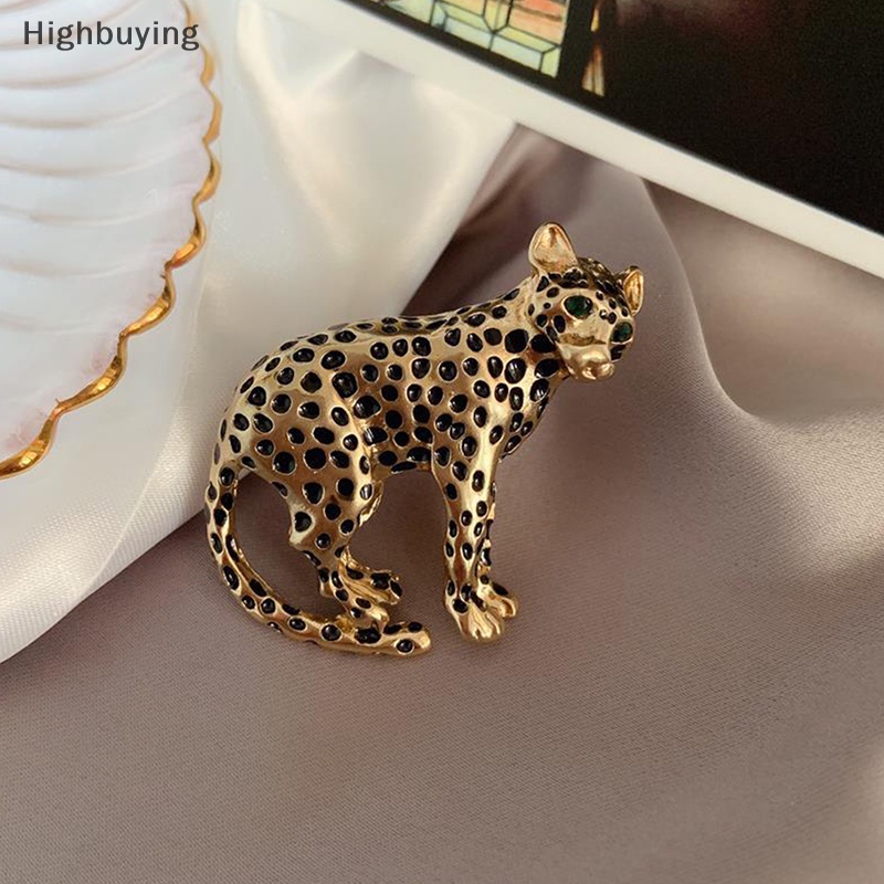 Hbid Vintage Drip Minyak Dicat Leopard Bros Hewan Bros Pin Pakaian Logam Perhiasan Broche Aksesoris Glory