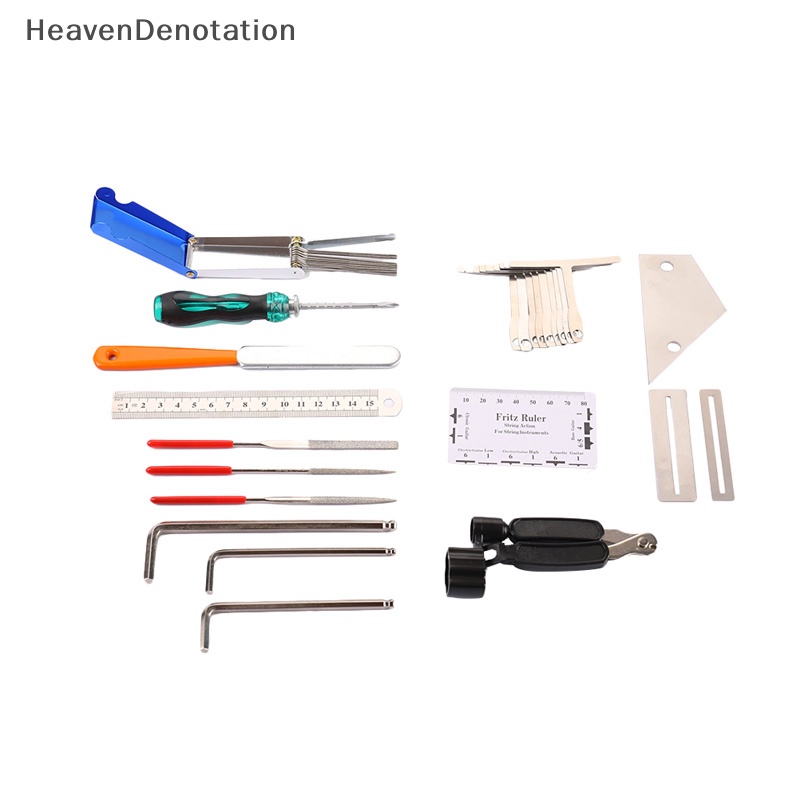 [HeavenDenotation] 1set Kit Alat Pemeliharaan Reparasi String Action Ruler Alat Ukur HDV