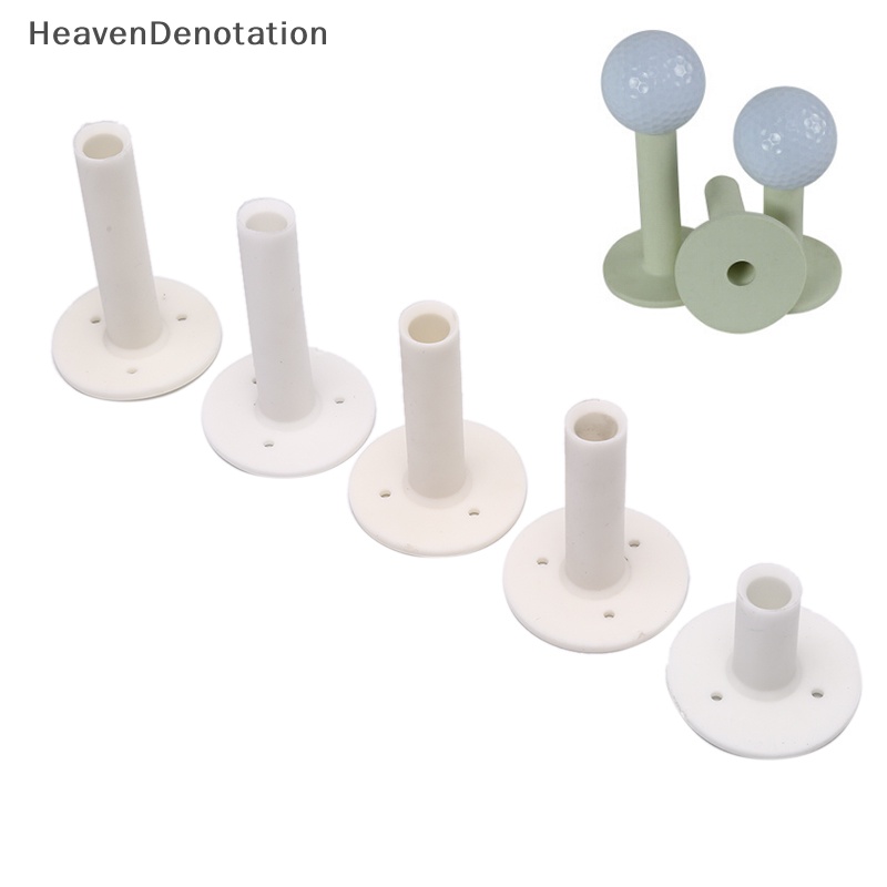 [HeavenDenotation] 5pcs /set Tee Karet Golf Putih 5pcs Beda Ukuran Tee Holders Rubber Tee HDV