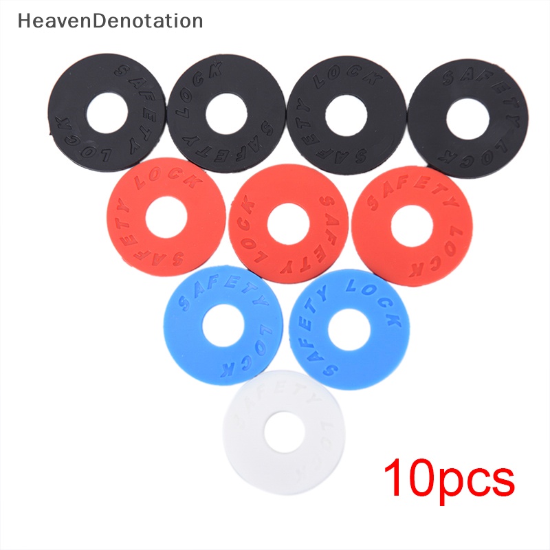 [HeavenDenotation] 10pieces Guitar Savers Strap Lock 25mm OD 9mm Aksesori Musik Hitam Merah Biru  Hdv