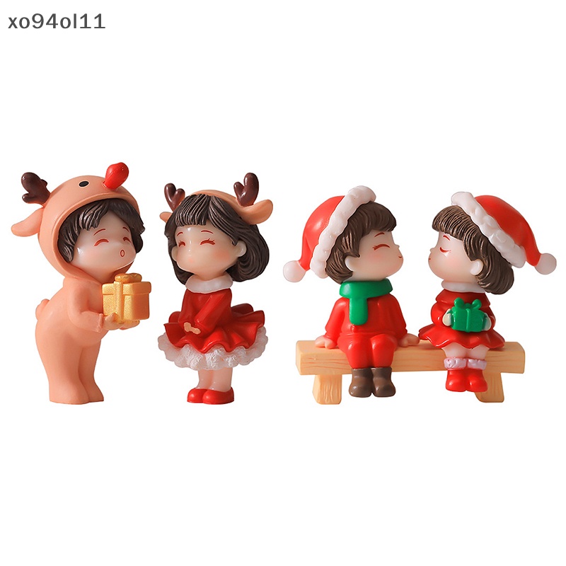 Xo Patung Mini Lucu Miniatur Pasangan Aksesoris Untuk Kekasih Hadiah Pernikahan Miniatur Pemandangan Ornamen Dekorasi Rumah Boneka OL