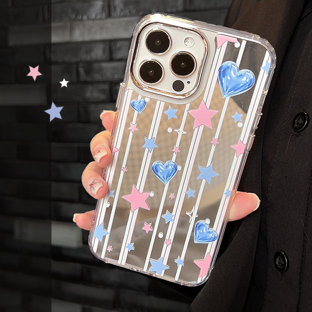 Cocok Untuk Iphone14 Pro Max iPhone Phone Case Permukaan Cermin Kamera Perlindungan Shockproof Kuat Kompatibel Dengan Iphone13 13pro 13prm iPhone 11 7Plus 8Plus Xr XS 12 Pro Max Phone Case