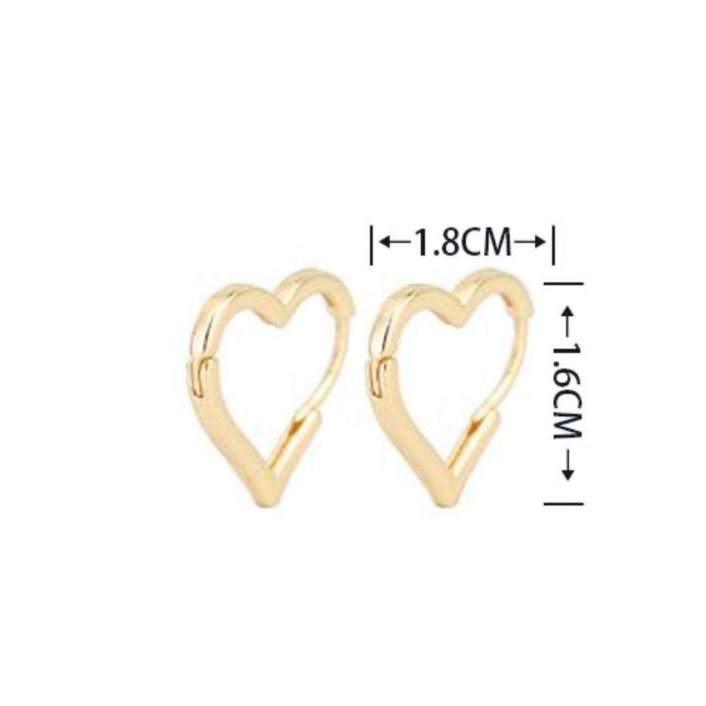 Lily Heart Hoop Earrings Brand New Fashion Style Jewellery Gift Bentuk Hati