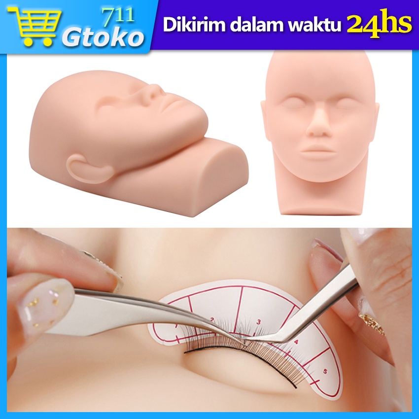 Mannequin Head Silikon Manekin Kepala Untuk Patung Kepala Latihan Eyelash Extension Training Make Up