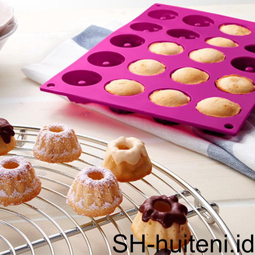 Silikon 20kisi Cetakan Kue Portable Anti Lengket Tahan Panas Bakery Dapur Dessert Mould Molding Alat Aksesoris