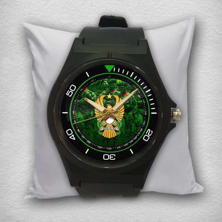 Jam Tangan Custom Logo TNI AD Terbaru Keren
