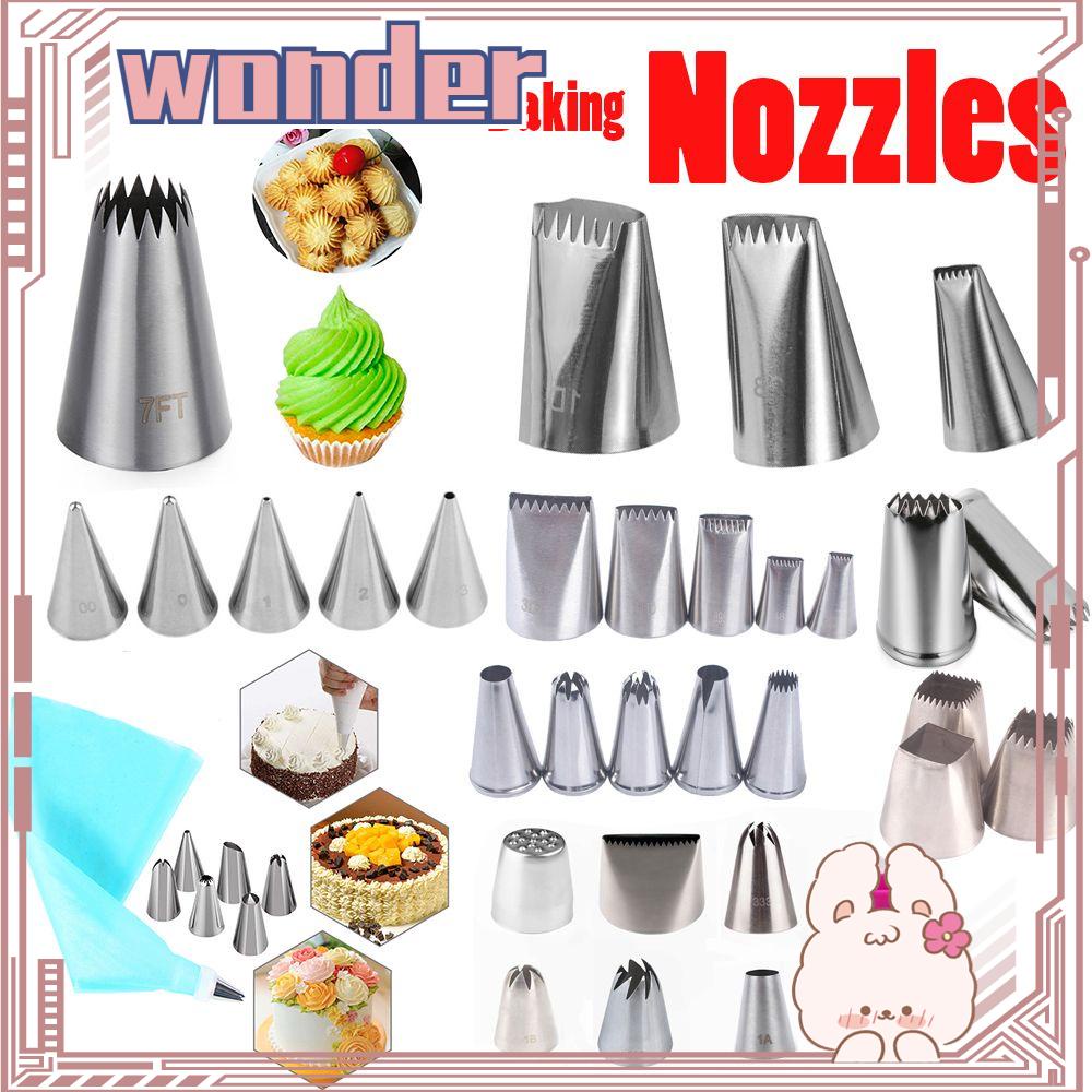 Wonder Icing Piping Nozzle Bakeware Stainless Steel Cupcake Aksesoris Dapur Alat Es Krim