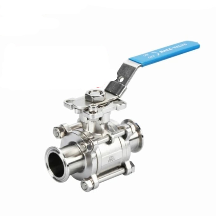 Sanitary 3pc ball valve ferrule ss 316 1&quot; inch 600 Psi
