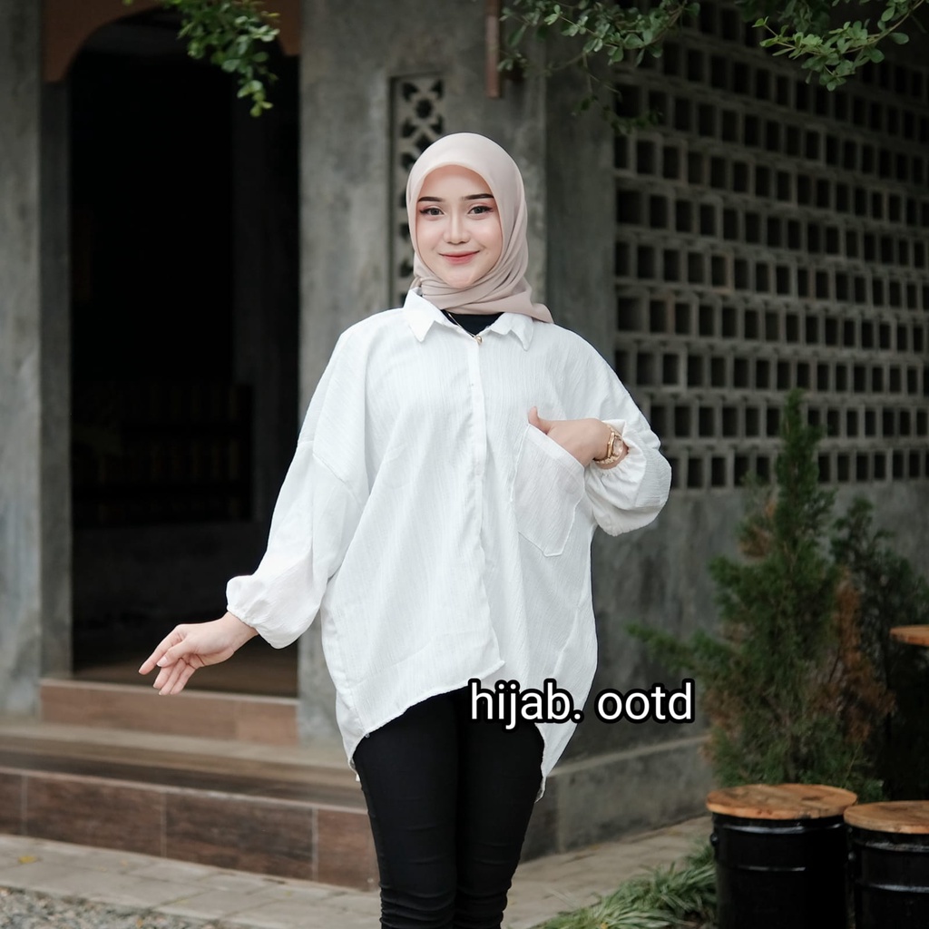 AMENA KEMEJA OVERSIZE LADY CRUSH WANITA