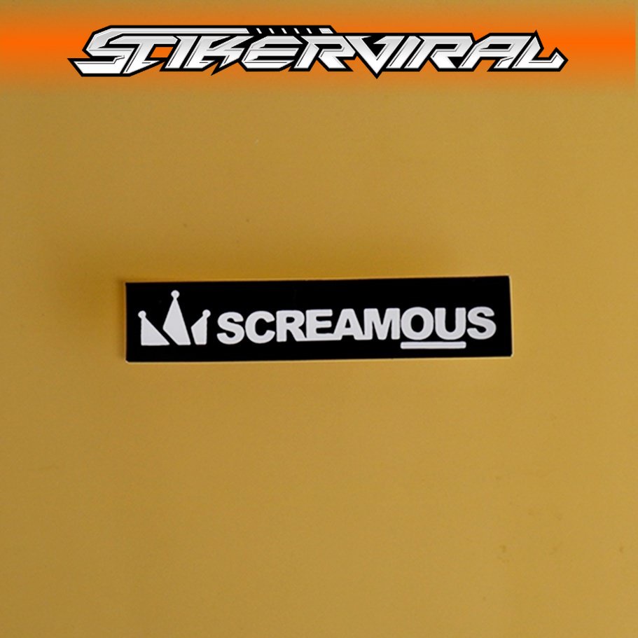 

STIKER GRAFTAC - SCREAMOUS LOGO, STIKER AESTHETIC LAPTOP, AKSESORIS HP, ANTI AIR, MOTIF.