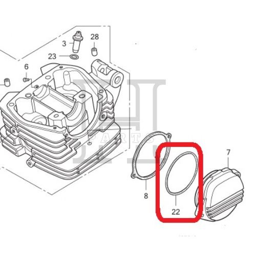 ORING O-RING SEAL SIL OLI TUTUP TIMING GEAR NOKEN AS 7.5×2.5 GL MAX PRO MEGAPRO TIGER 91301-107-001 ASLI ORIGINAL AHM HGP HONDA