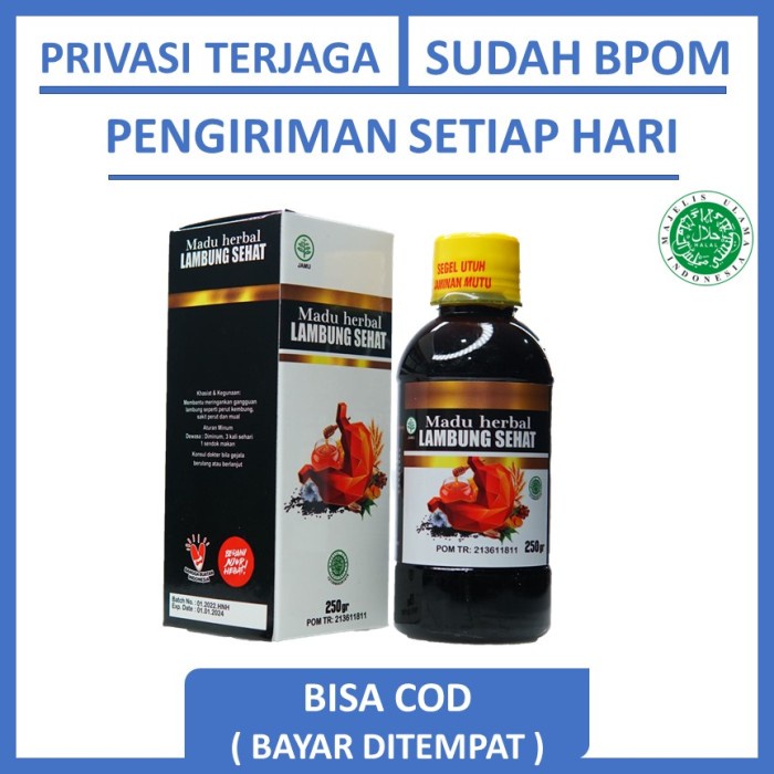 

N.E.W Madu Herbal Lambung Sehat Original Dijamin 100% Asli Nano Teknologi - 125 gram