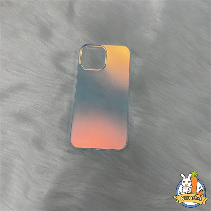 Casing iPhone Bling Gradasi Laser Matte Kompatibel Untuk Iphone14 13 12 11 Pro Max X Xr Xs Max8 7 Plus SE2020 Pelindung Lensa Kamera Transparan Shockproof Soft Case Cover Pelindung