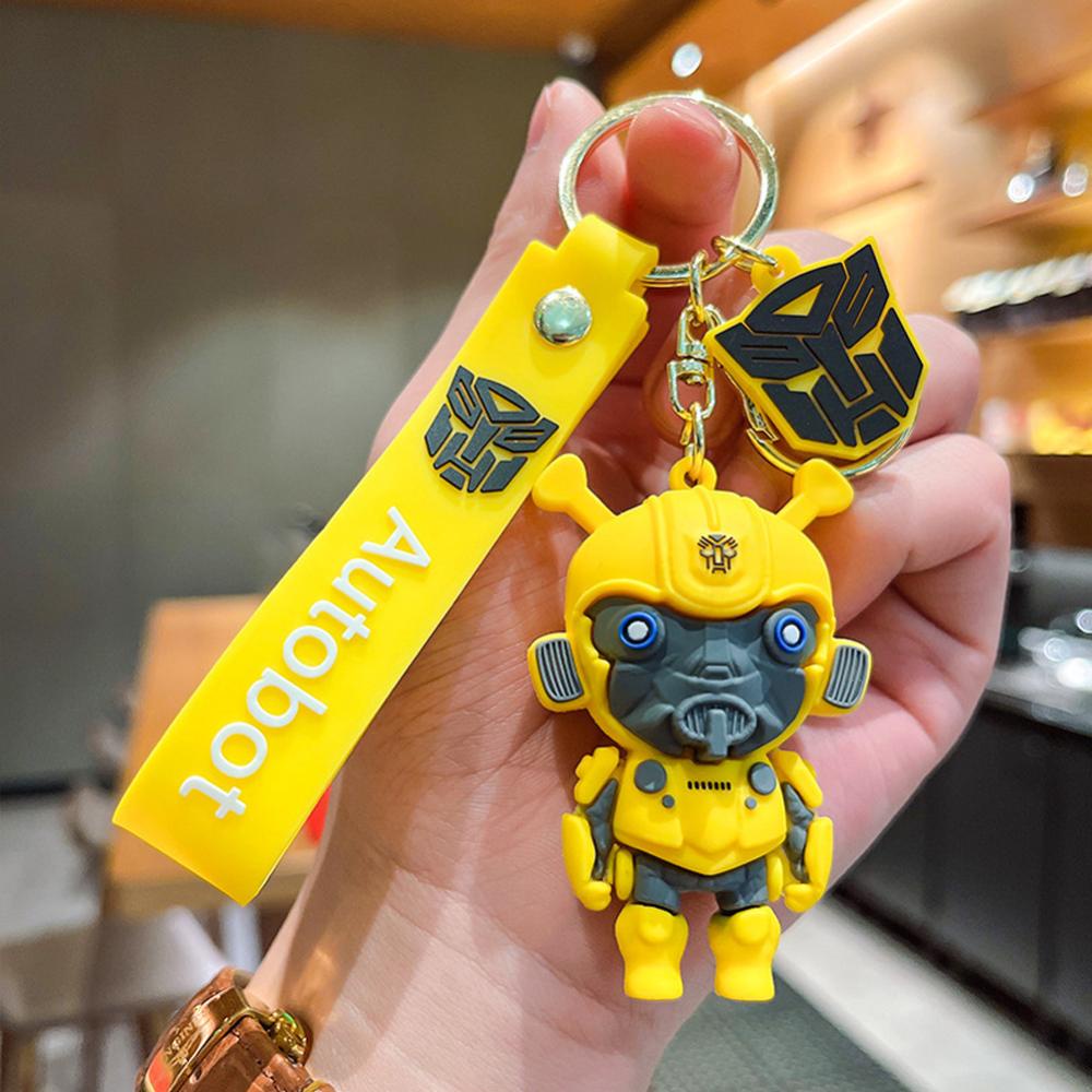 Timekey Kartun Autobot Gantungan Kunci Wanita Pria Kreatif Anime Figurine Keyrings Untuk Pasangan Handbag Charms L2Y5