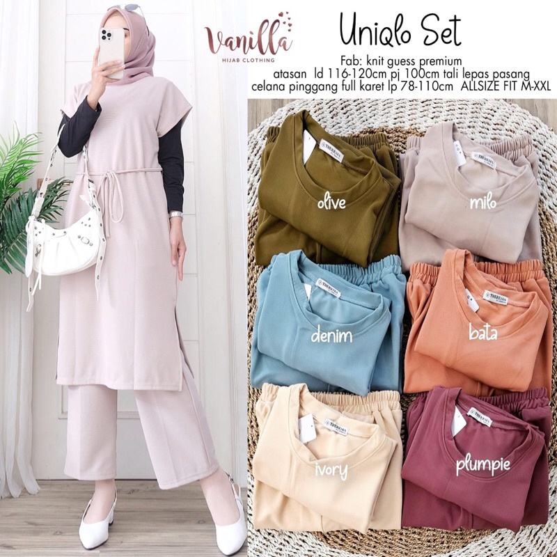 UNIQLO SET ORI VANILLA | Knit guess Premium