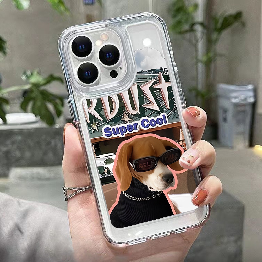 Casing Sunglass Anjing Keren Untuk Redmi Note10 11 11E 11S 12 8 8T 9 9S 10 Xiaomi 11T 12T 13Pro 13 Mi 10 10 Pro 10T Lite 10T 11 12 Poco F3 F4 M3 X3 X4 X5 Pro Akrilik Tutup Belakang TPU Space