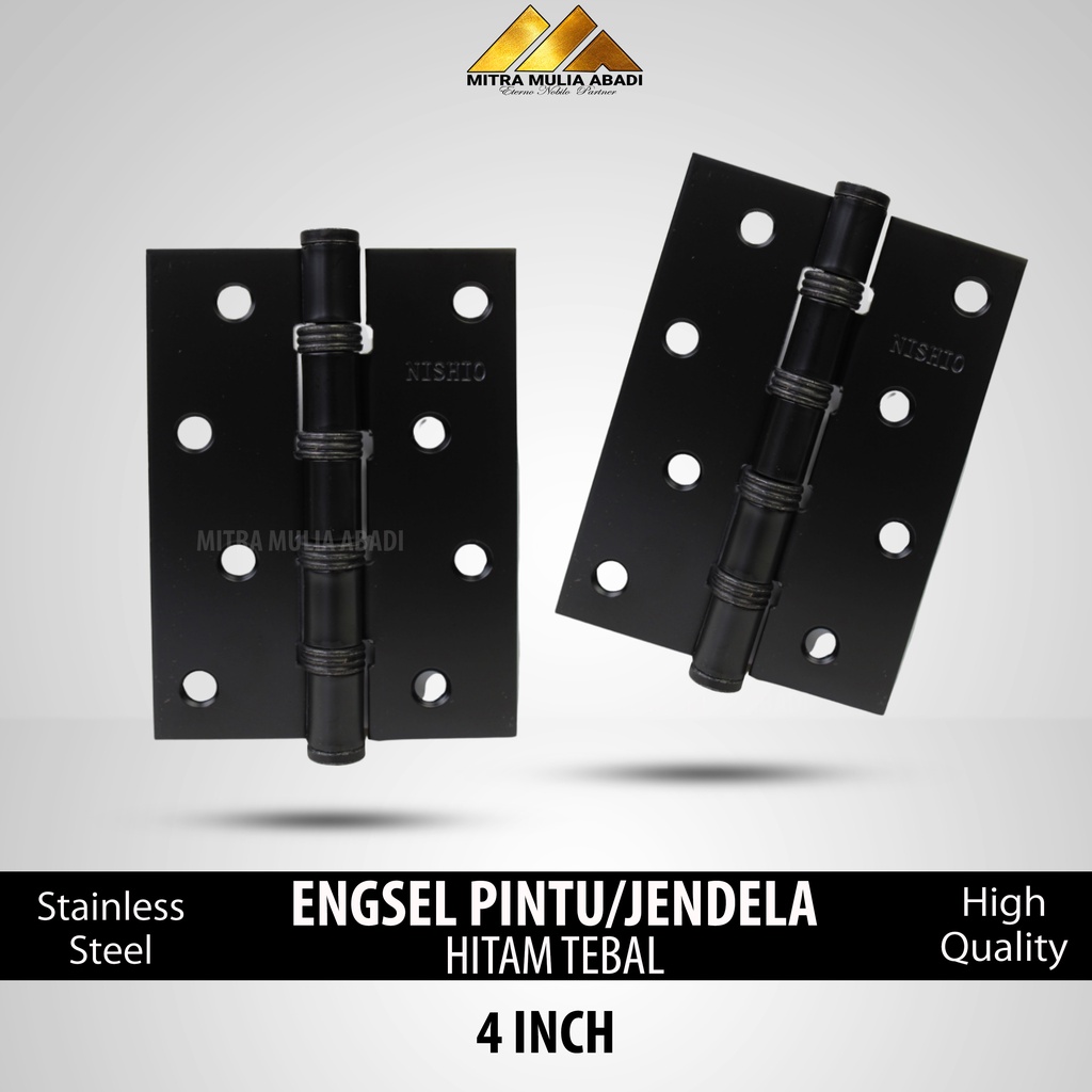 Engsel Pintu Hitam 4 Inch Jendela tebal/besar