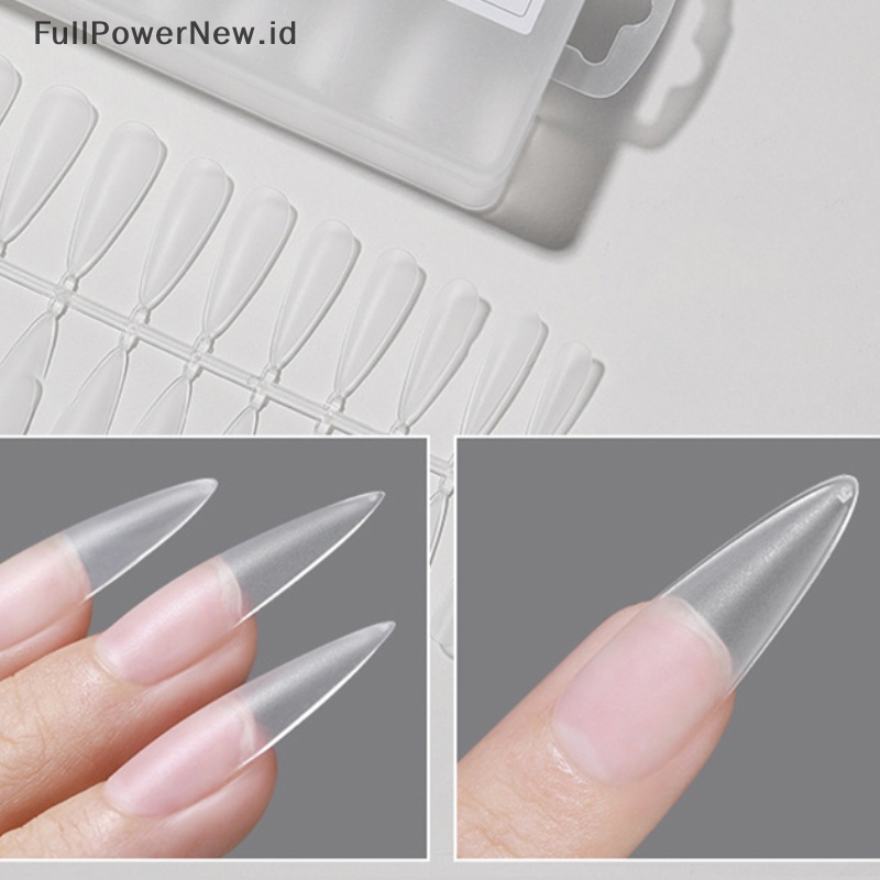 Power 240pcs Full Cover Sculpted Nail Tips Finger Nail Mold Extension Nail Art Set ID