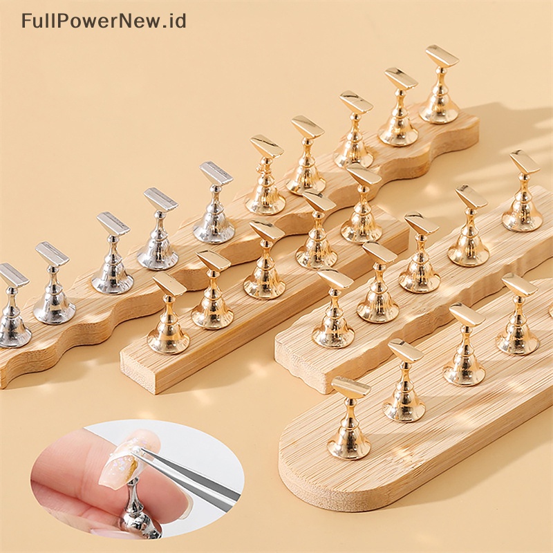 Power Magnetic Nail Holder Display Stand Tips Kuku Palsu Rak Penunjuk Kutek ID