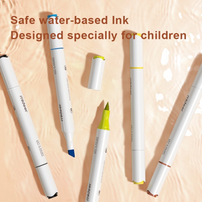 

Mideer Dual Tip Marker Colors mainan edukasi spidol pen mewarnai anak - 24 Colors