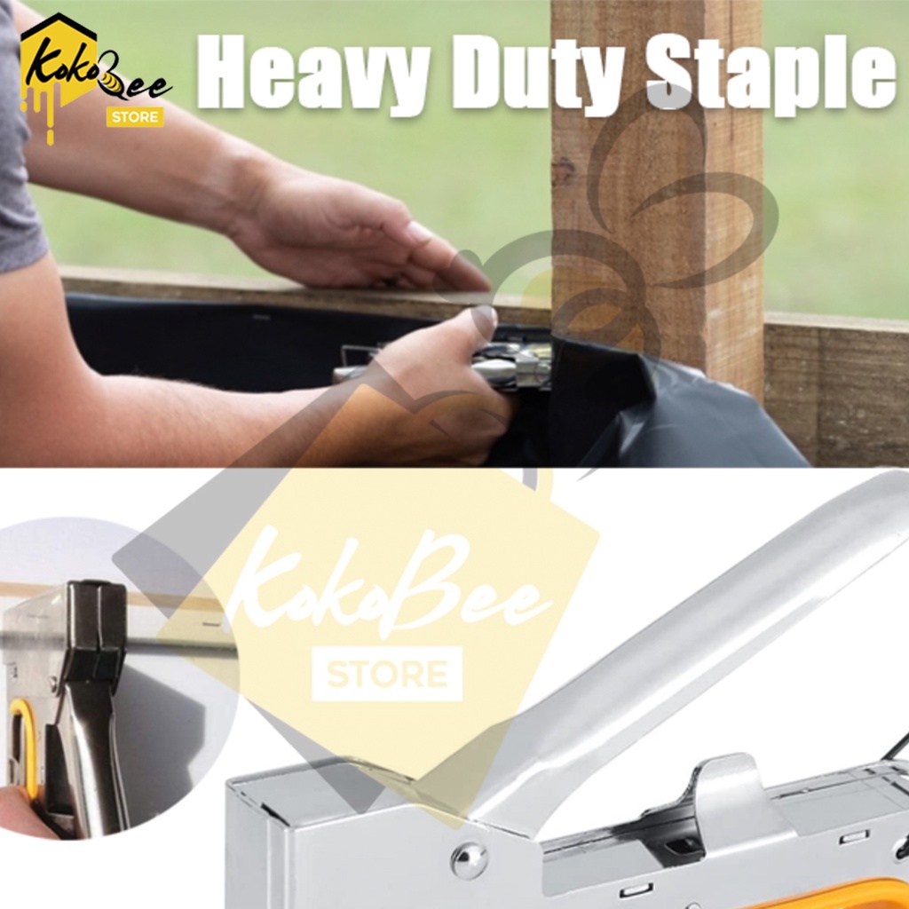 Isi staples hekter tangan manual stapler gun 13/8mm isi staples R23 - Isi staples tembak 8mm 13/8 gun tacker stapler R23 13/8 isi 5000 pcs dan isi staples 13/8 mm Kodenki stapler gun manual R23 tangan anak hekter