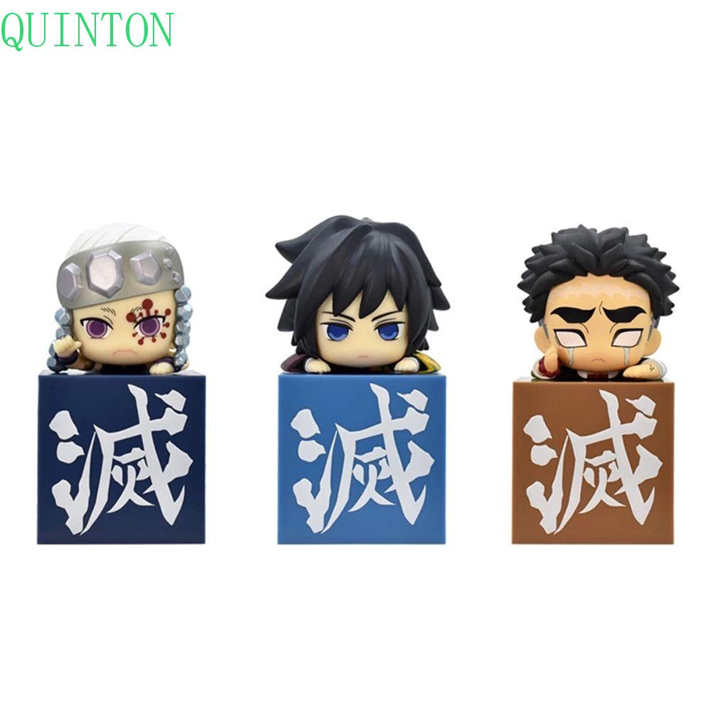 Quinton Demon Slayer Anime PVC Agatsuma Zenitsu Kamado Tanjirou Iguro Obanai Uzui Tengen Action Figure