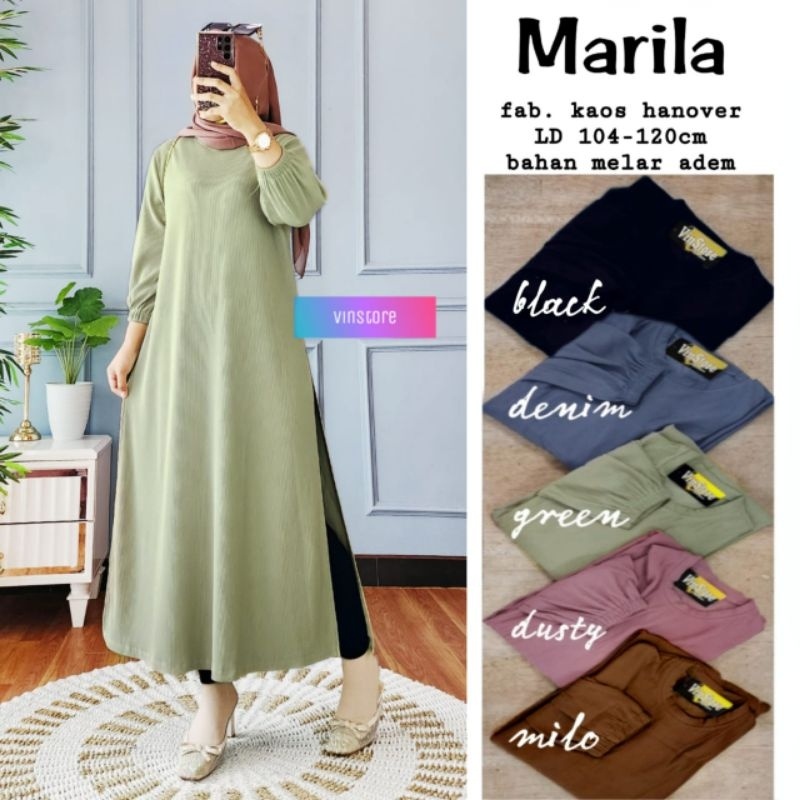 MARILA TUNIK ORI VINSTORE | Kaos Hanover elastis adem