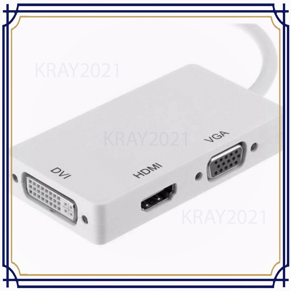 Konverter Mini DP ke HDMI/DVI/VGA (Thunderbolt Compatible) HD868