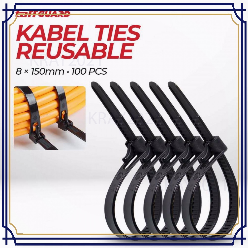 Kabel Ties Zip Cable Organizer Reusable 8x150mm 100 PCS - Z815