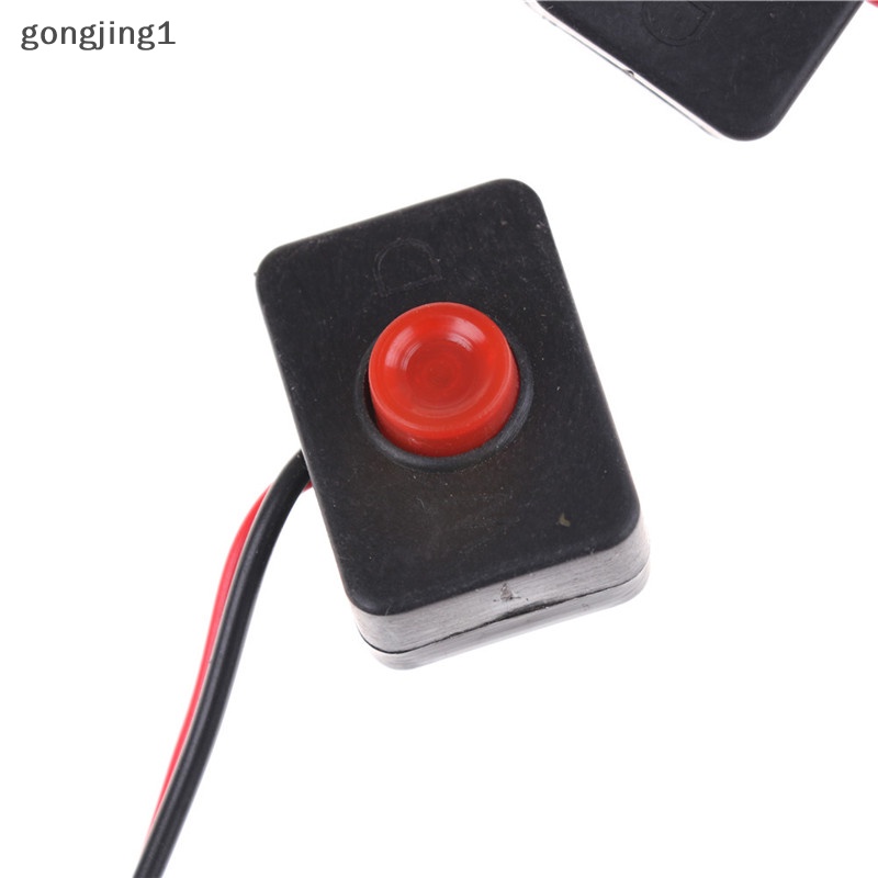 Ggg 2PCS DC 12V 2A Dasar Perekat Push Button Action Wired Switch Untuk ID Mobil