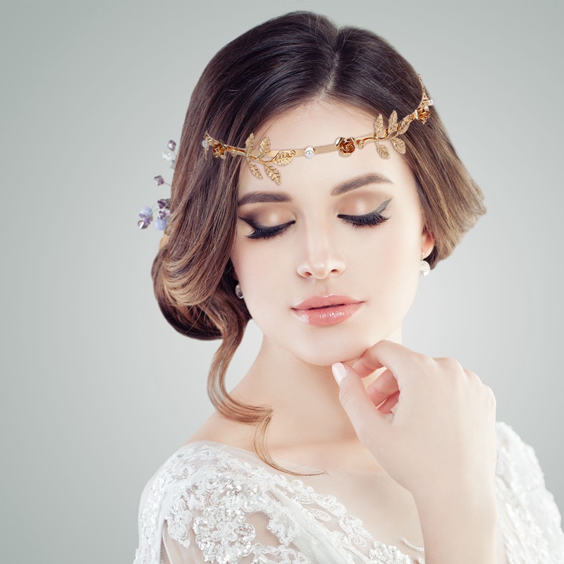 Berlian Imitasi Kristal Pernikahan Tiara Headband Pengantin Putri Mahkota Aksesoris Rambut Bridesmaids Perhiasan Wanita Headpieces