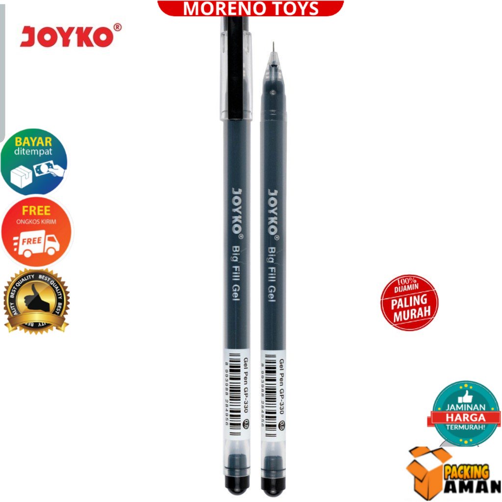 

Pulpen Pena Joyko GP-330 Big Fill Gel 0.5 mm 1 pak ( isi 12 Pcs) PROMOSI MURAH