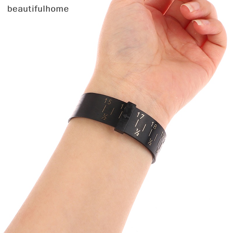 {beautifulhome} 1pc Plastik Bangle Sizer Gauge Adjustable Wrist Bracelet Alat Ukur Ukuran.