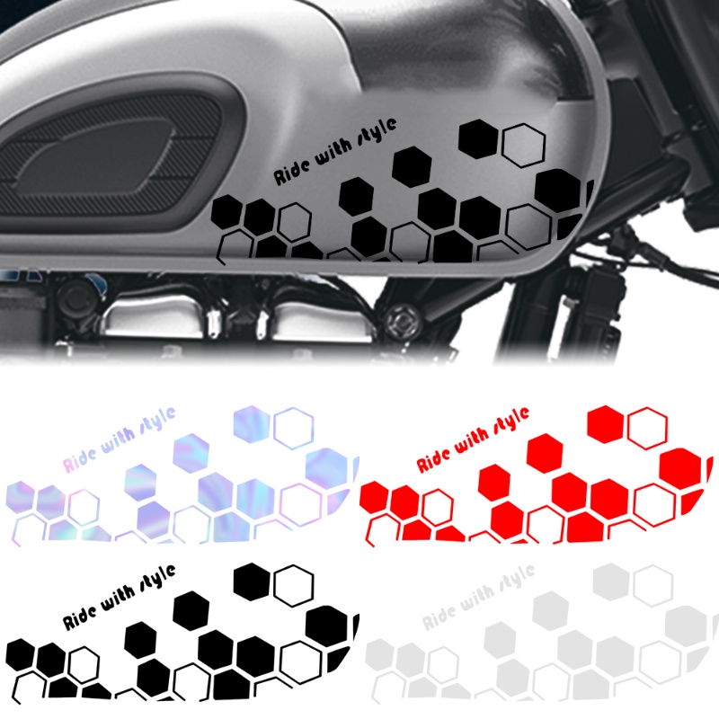 Stiker Motor Mobil Honeycomb Hexagonal/Stiker Grid PET Warna Warni Keren/Cuttable Reflektif Stiker Lampu Mobil/DIY Perekat Sticker Dekorasi Eksterior Mobil