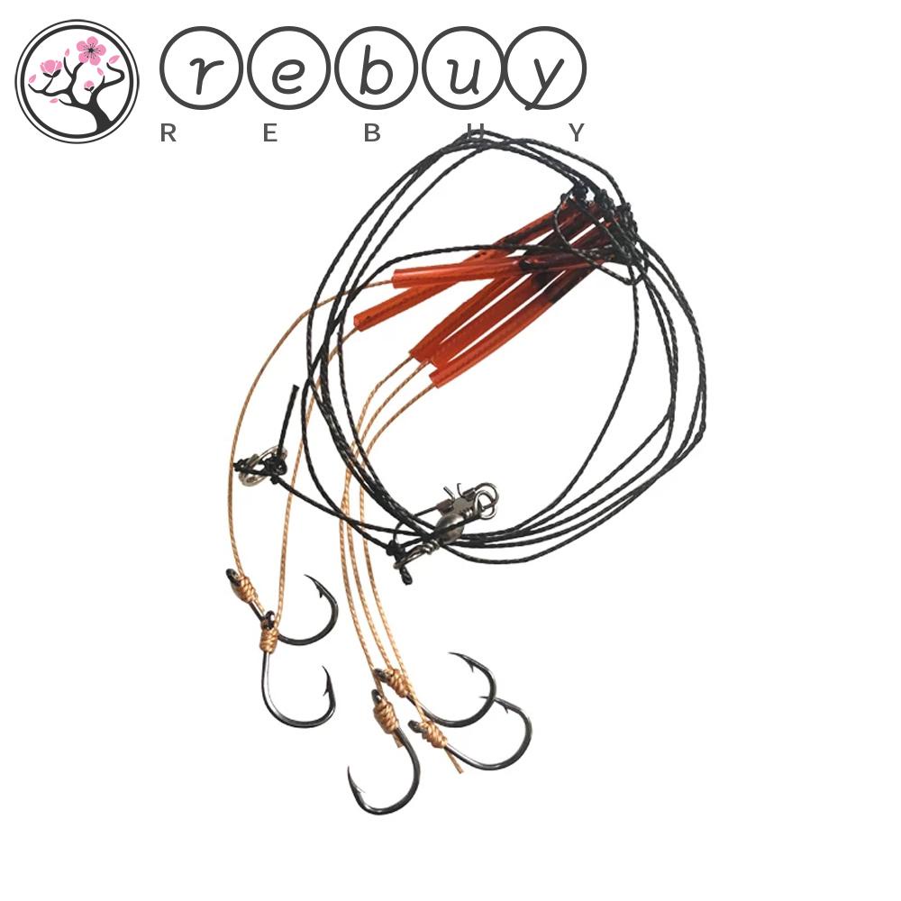 Rebuy String Hook Set Fishing Tackle Memancing Aksesoris Kait Kecil Baja Karbon Tinggi5 # -13 # Pesca Umpan Putar Fishhooks