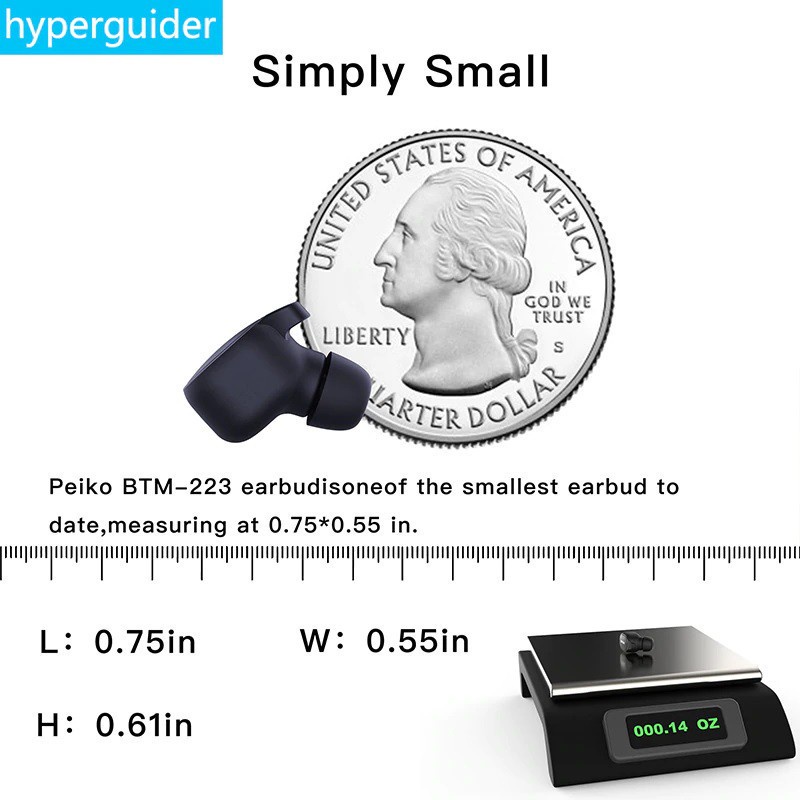 AKN88 - PEIKO S - Smart Intelligence Mini Earbud Bluetooth Instant Translator