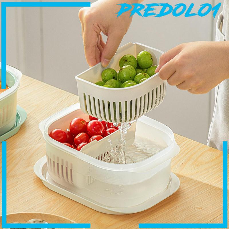 [Predolo1] Kotak Penyimpanan Kulkas Wadah Penyimpanan Makanan Kulkas Multifungsi Organizer Bins Food Preservation Box Untuk Rumah Kicthen Sayur