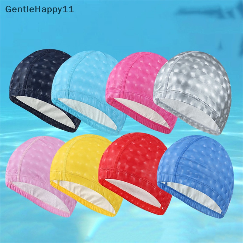 Gentlehappy Topi Renang Kain PU Coag Melindungi Telinga Rambut Panjang Dewasa Topi Renang Anti Air id