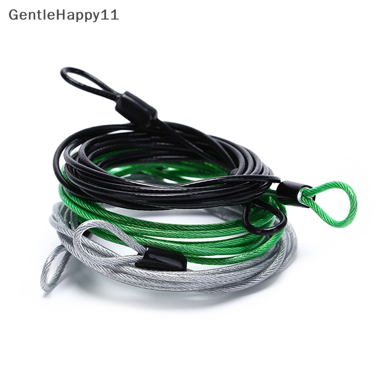 Gentlehappy 200CM x 2.5MM Cycling Sport Security Loop Cable Lock Sepeda Skuter U-Lock new id