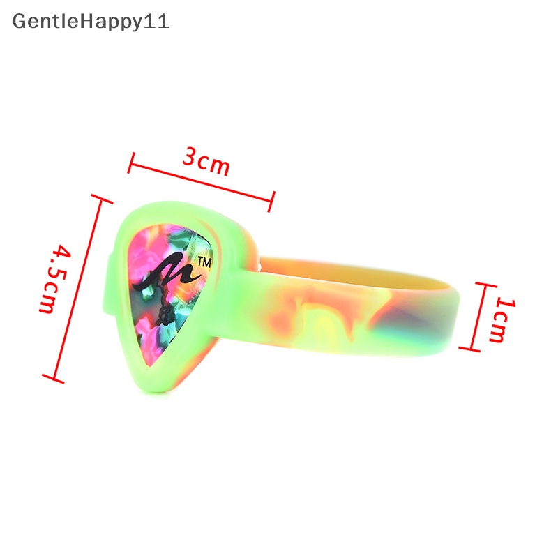 Gentlehappy Guitar Picks Gelang Picks Tali Pergelangan Tangan Pick Pick Bag Guitar Pick Holder Wristband  Id