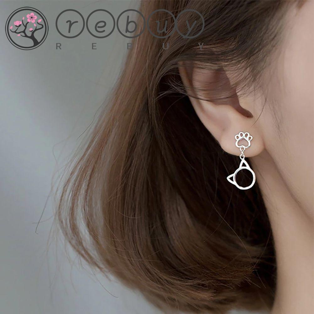 Rebuy Cat Stud Earring Sweet Personality Party Korea Tembaga Gadis Telinga Gesper