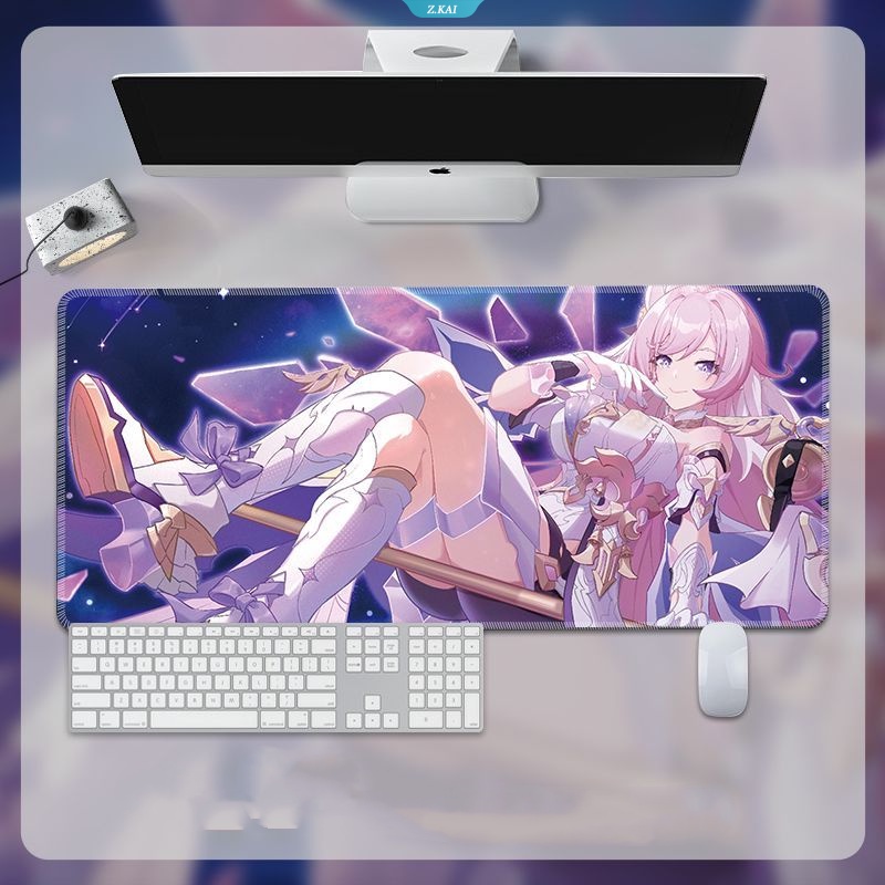 Alas Mouse Karakter Anime Honkai Impact3 Elysia Kiana Kaslana Bronya Zaychik Herrscher of Sentience Binary Alas Mouse Besar Anak Perempuan Desktop Mat Mouse Desk Pad [ZK]