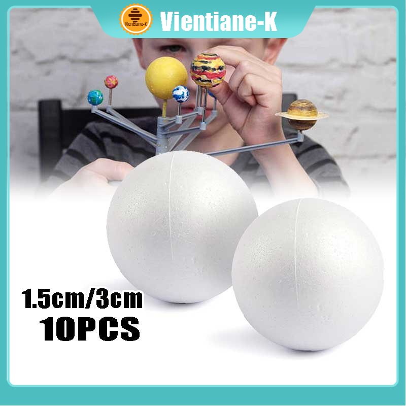 10PCS Styrofoam Ball Bola Gabus Bola Gabus Styrofoam Diameter 3cm